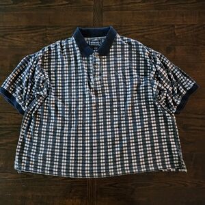 Authentic Bogari Studio Plaid Polo Shirt - Men's XL